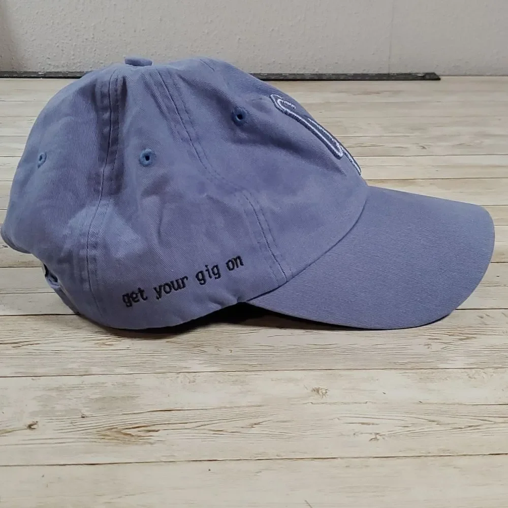 Gibson Pure Guitarists Baseball Cap‎ Hat Cornflower Blue w Crystals Bling Ladies